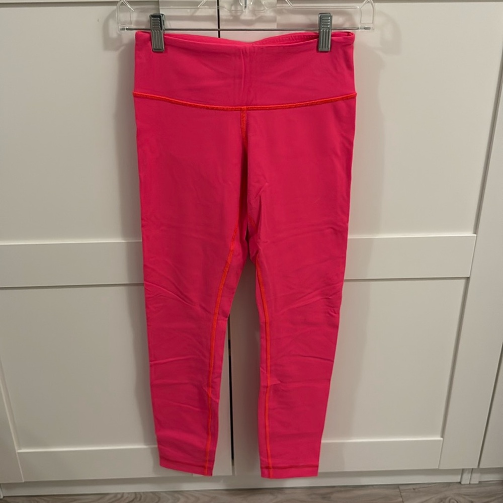 Lululemon Wunder Under Leggings 4 Bright Pink